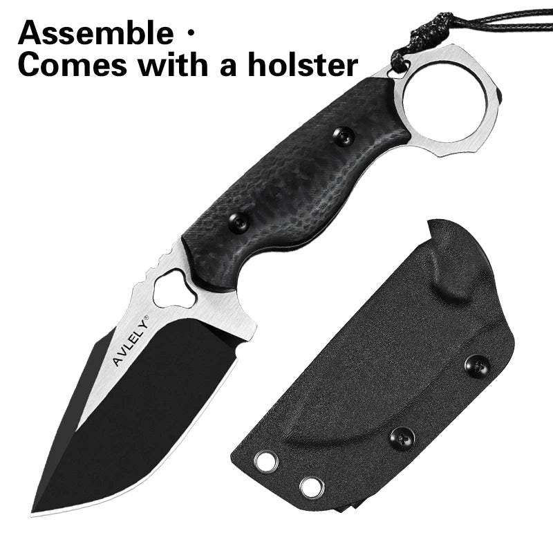 Alvely DC53 Steel Fixed Blade Knife With G10 Handle