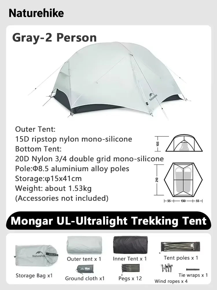 Naturehike Mongar UL Ultralight Waterproof Backpacking Tent