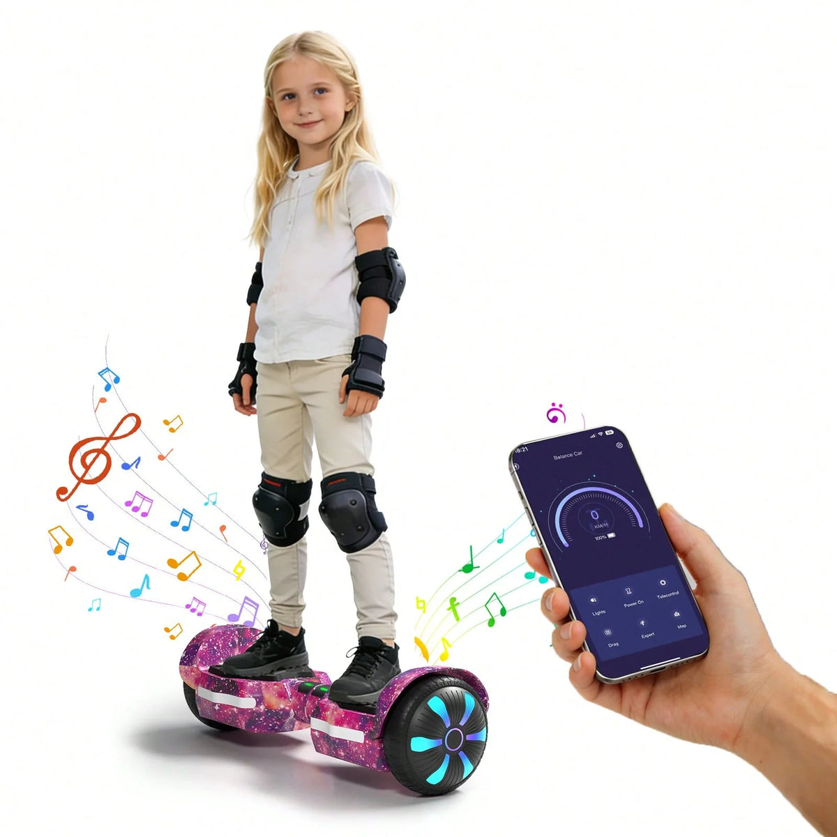 Electric Self Balancing Scooter With Bluetooth Speaker UL2272 Certified
