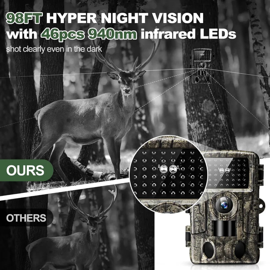 4K Trail Camera With IP66 Waterproof And Infrared Night Vision