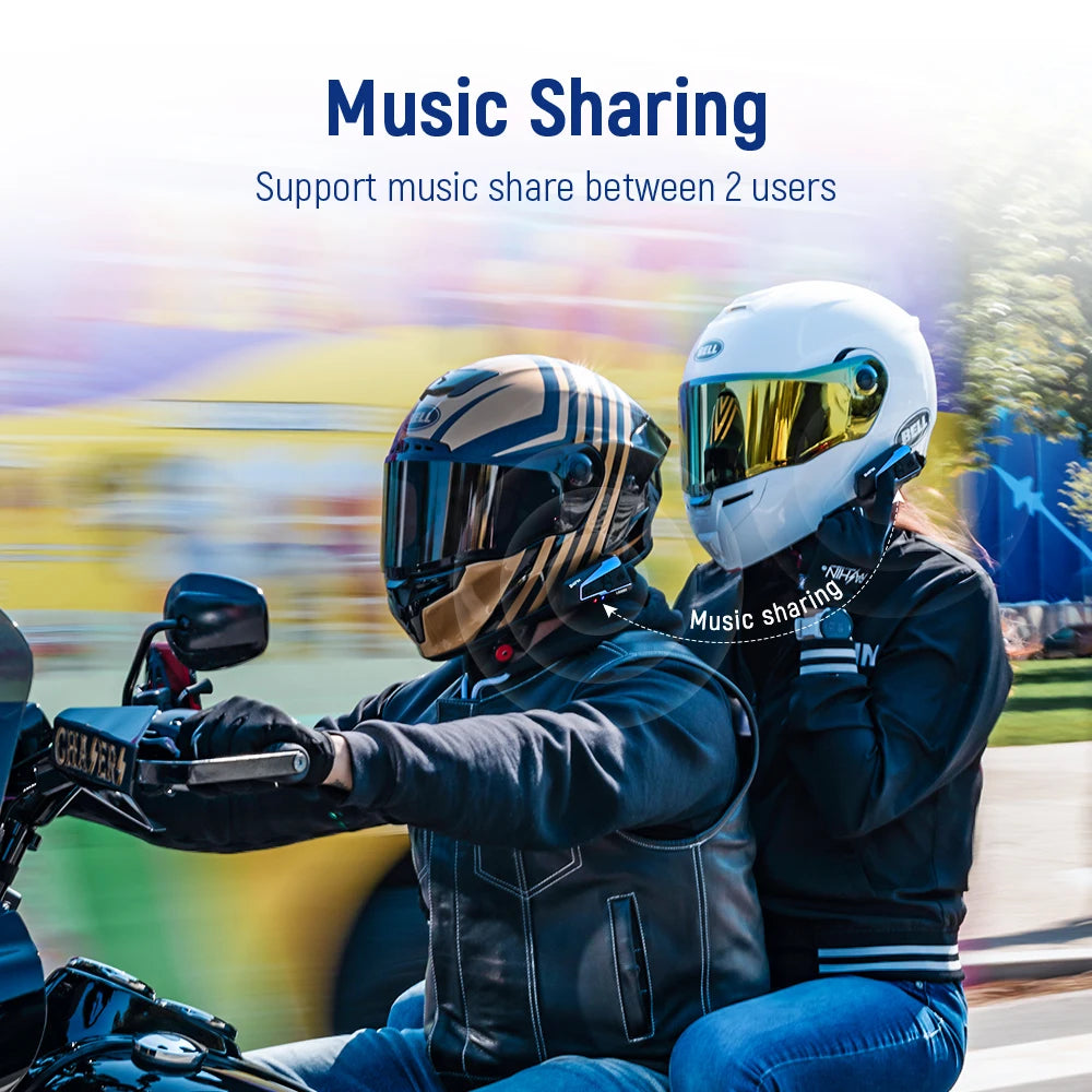 Lexin B4FM-X Bluetooth Motorcycle Intercom Headset Wireless Music Sharing