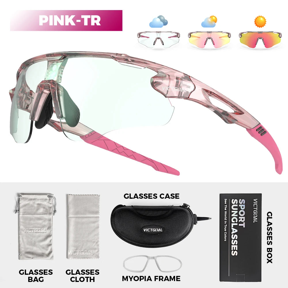 Victgoal Photochromic UV400 Cycling Sunglasses Unisex Sports Eyewear