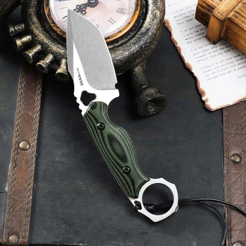 Alvely DC53 Steel Fixed Blade Knife With G10 Handle
