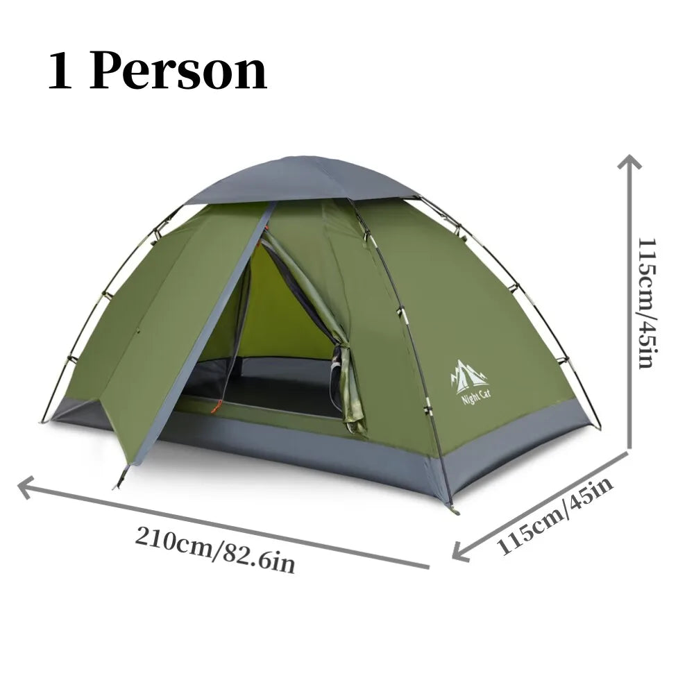 Night Cat Backpacking Camping Tent Easy Clip Setup Rainproof Lightweight