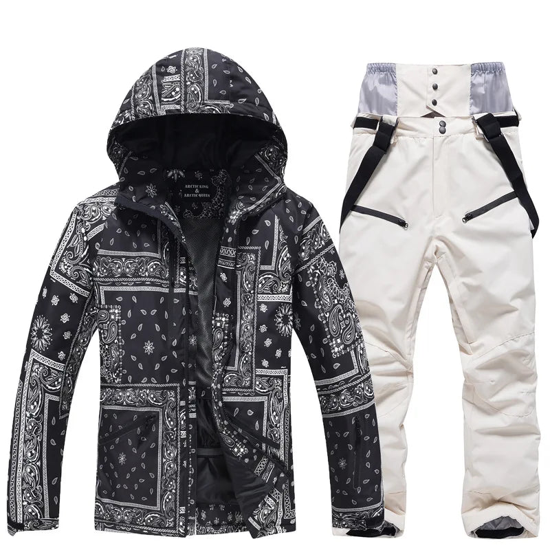 Arctic Queen Waterproof Ski Suit Jacket Pants Snowboard Outdoor Set