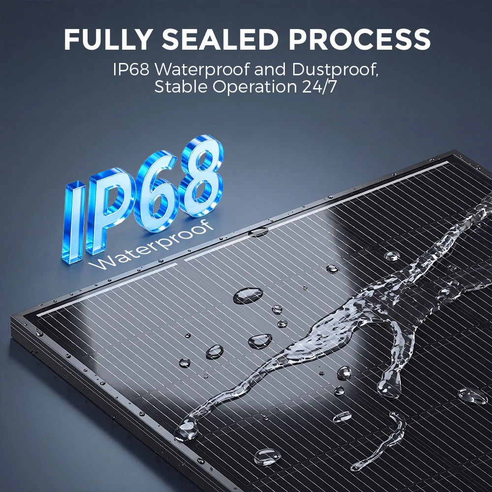 RVPOZWER N-Type Monocrystalline Rigid Solar Panels for Off Grid Power
