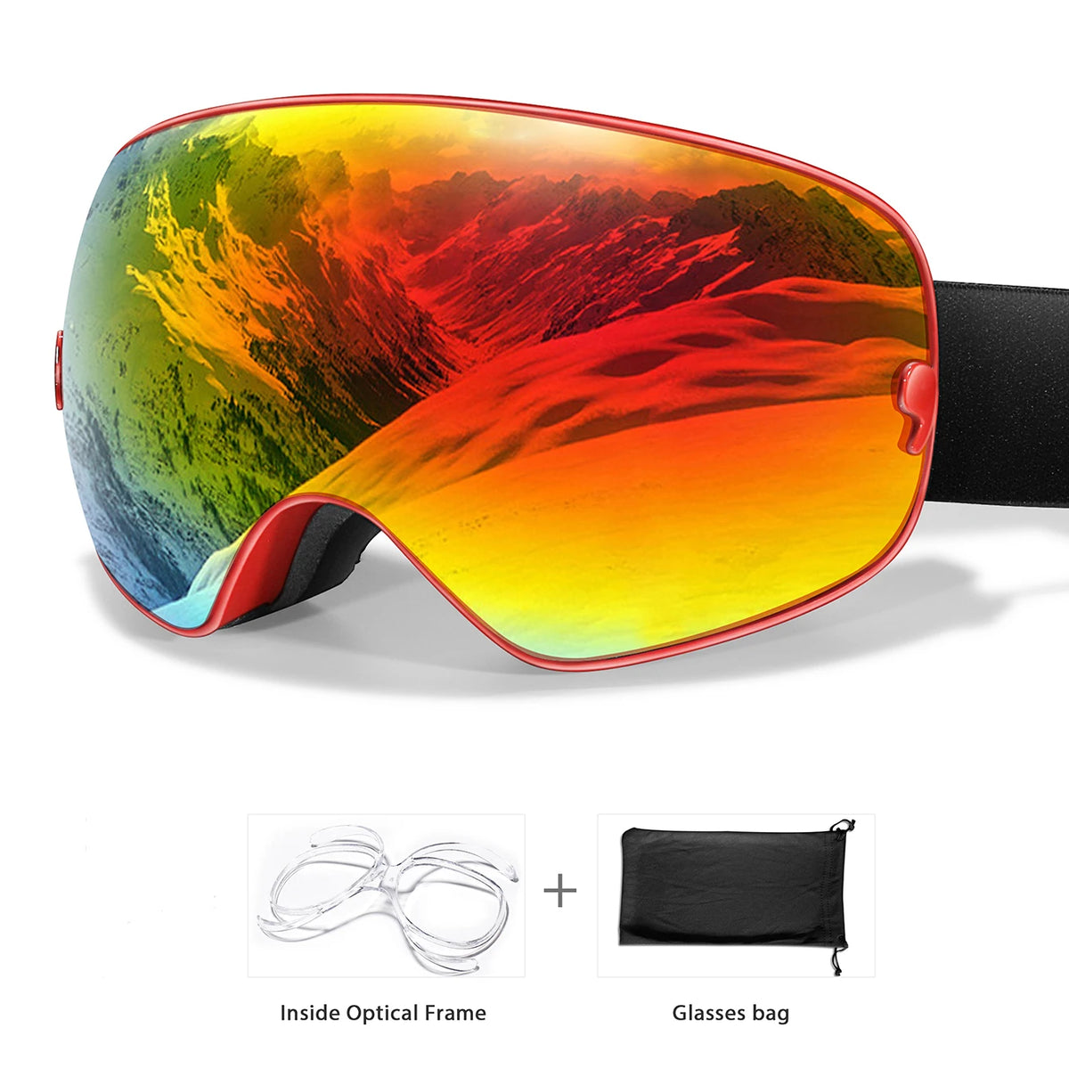 Winter UV400 Anti-Fog Ski Goggles Featuring Durable Polycarbonate Lenses