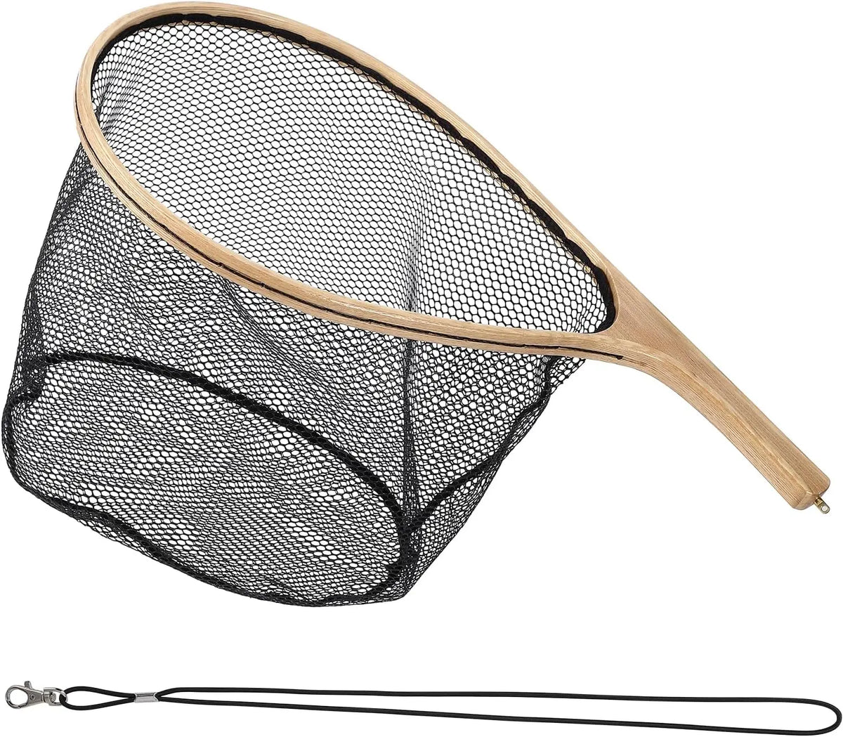Light Wooden Cast Net With Sturdy Handles For Recreational Angling