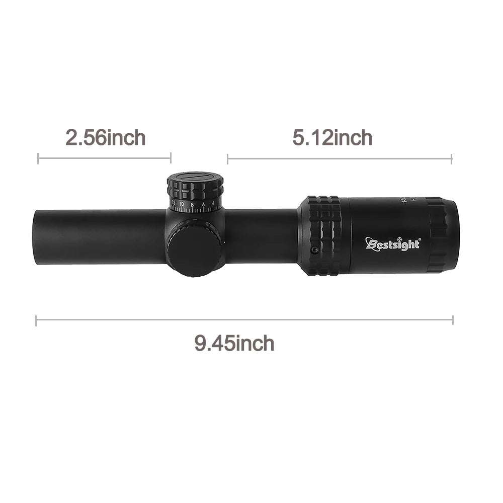 Bestsight Tactical Riflescope With Waterproof Illuminated Reticle