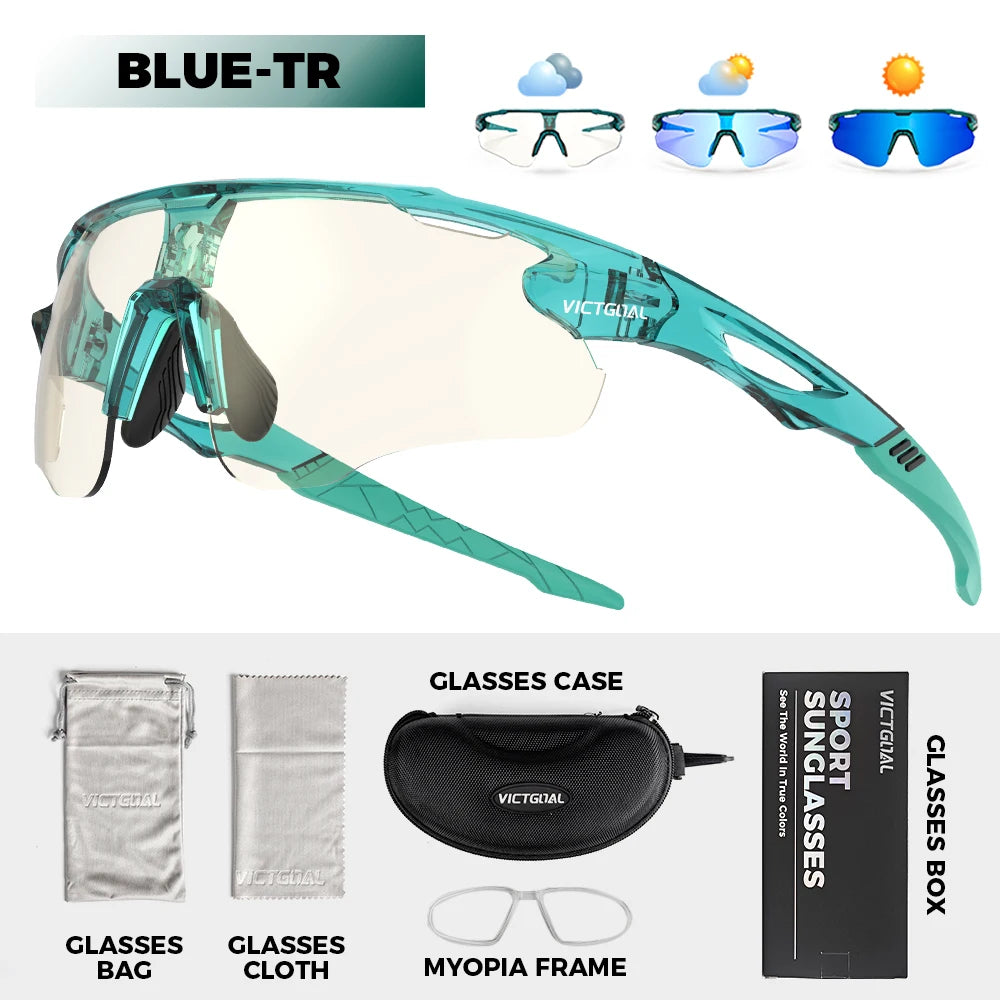 Victgoal Photochromic UV400 Cycling Sunglasses Unisex Sports Eyewear