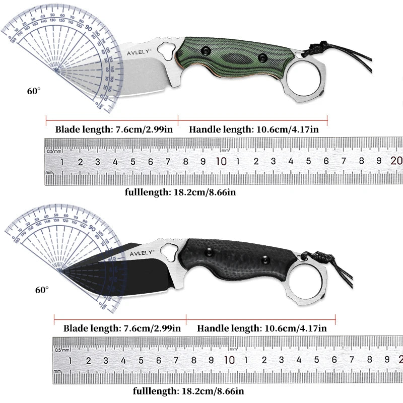 Alvely DC53 Steel Fixed Blade Knife With G10 Handle