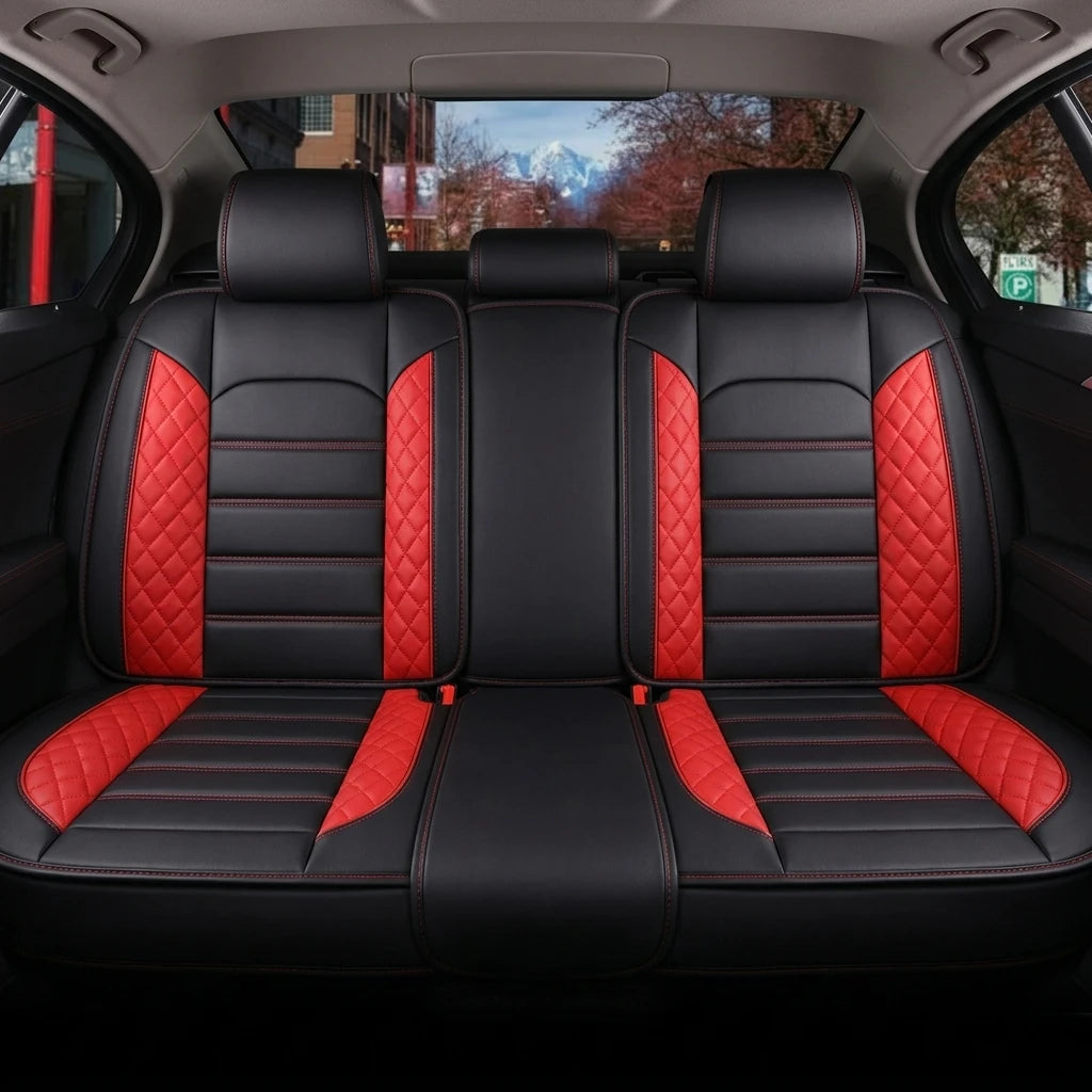 Full Set Artificial Leather Car Seat Covers With Pillows Honda