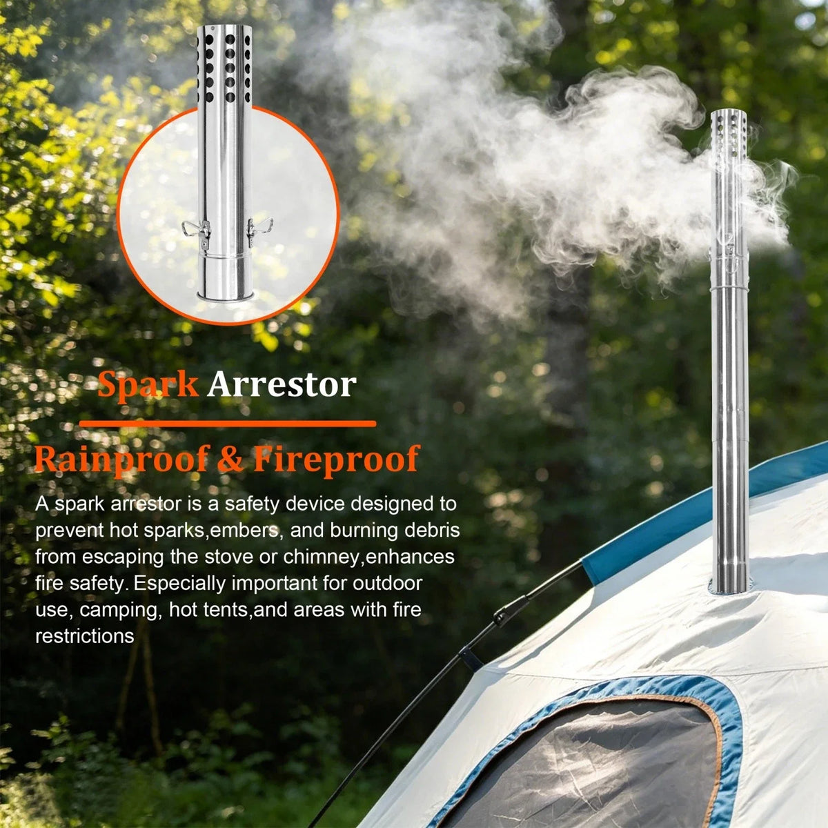 Portable Wood Burning Tent Stove for Camping Heating and Cooking