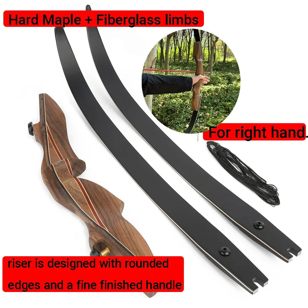 Professional Takedown Recurve Bow Set With Detachable Wood Handle