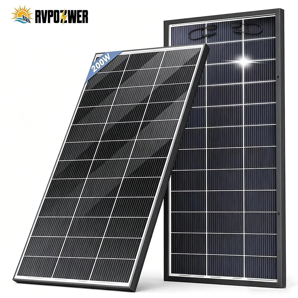 RVPOZWER Bifacial N-Type Monocrystalline Solar Panel for Off-Grid Power