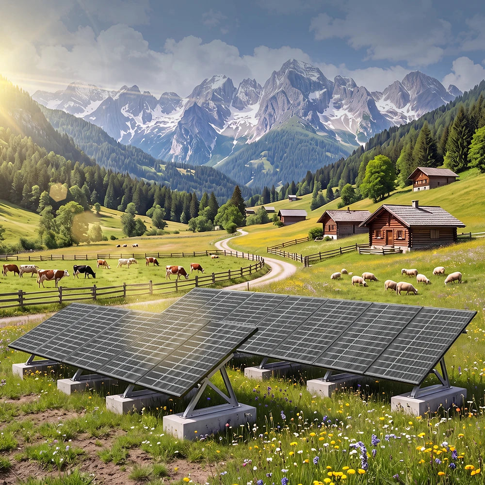 RVPOZWER Bifacial N Type Solar Panel for Off Grid Power