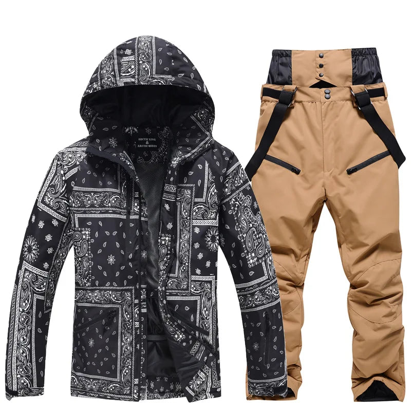 Arctic Queen Waterproof Ski Suit Jacket Pants Snowboard Outdoor Set