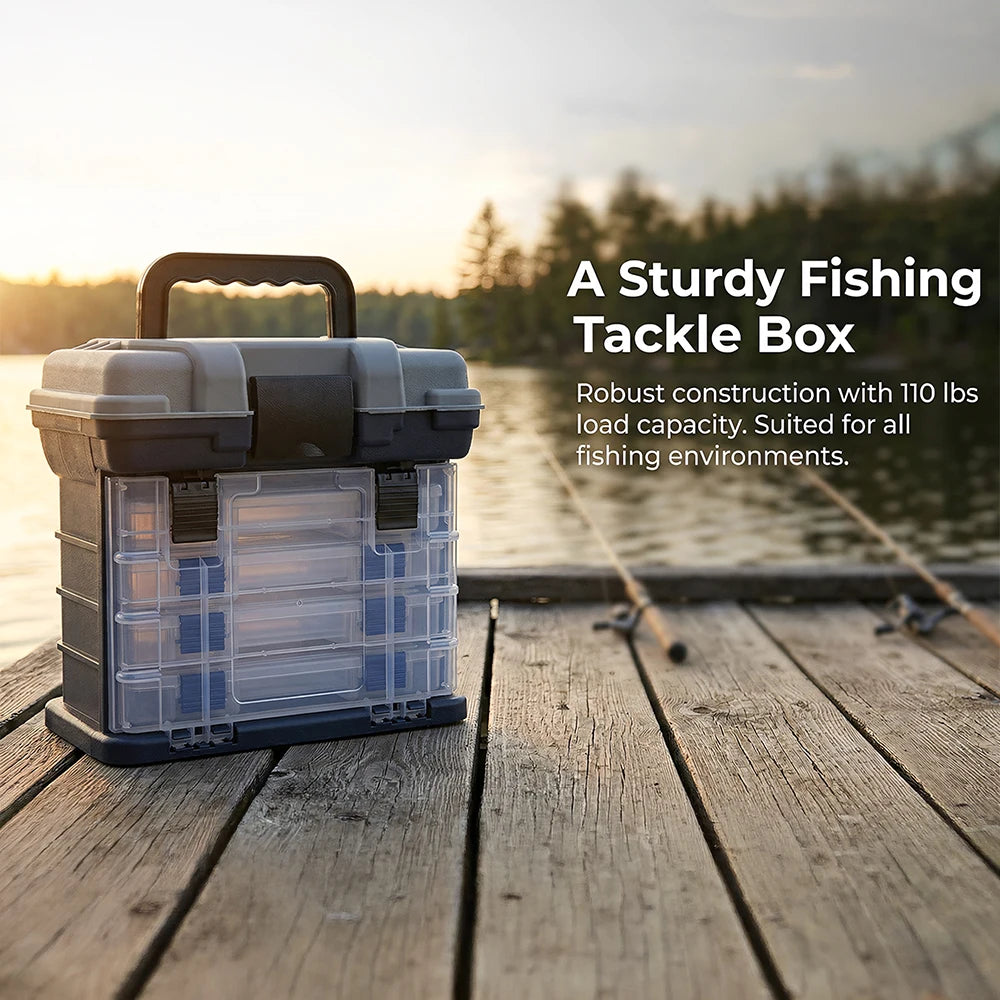 Zoe Multi Functional Fishing Tackle Box Kit With Pliers