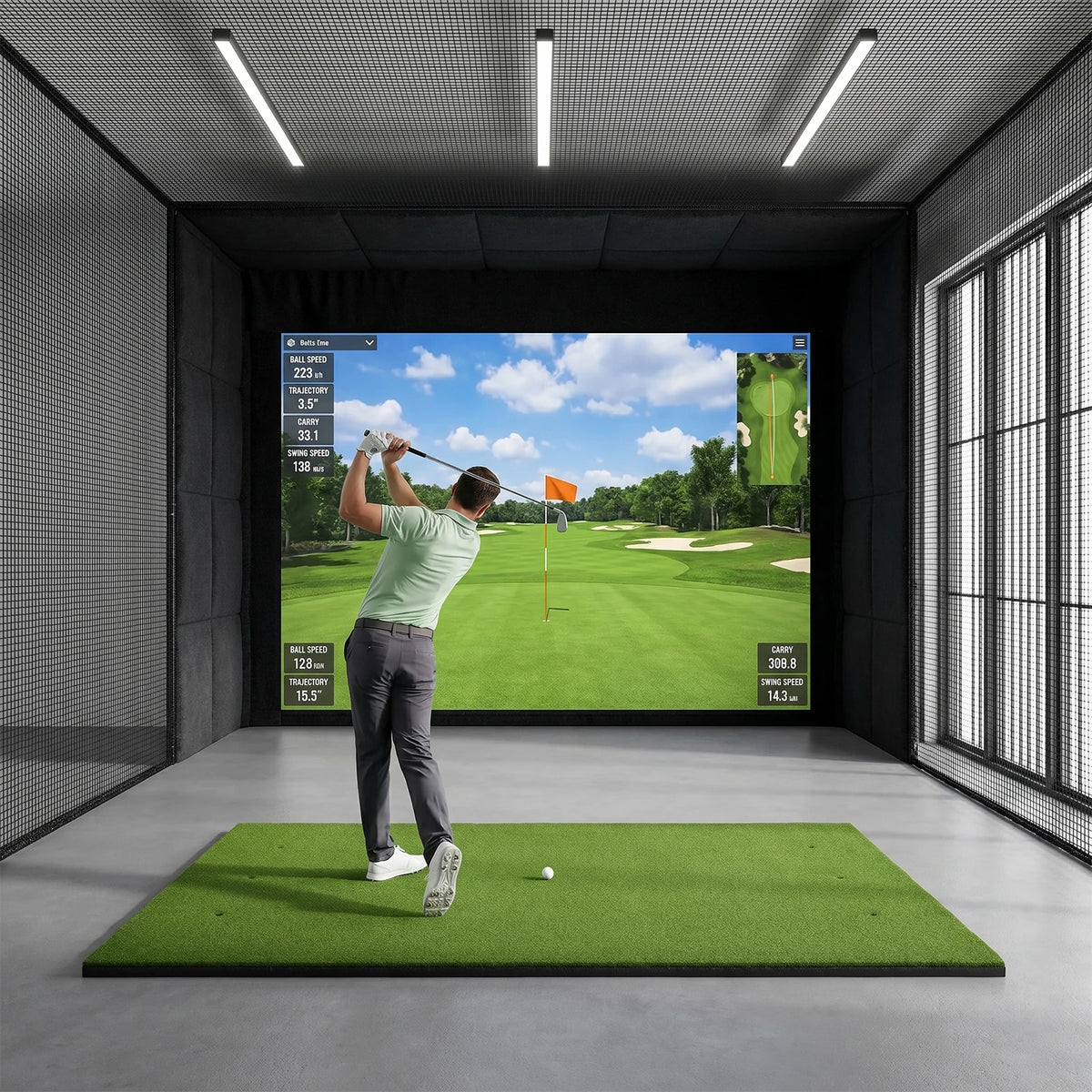 Premium Artificial Golf Turf Practice Mat Including Balls And Tees