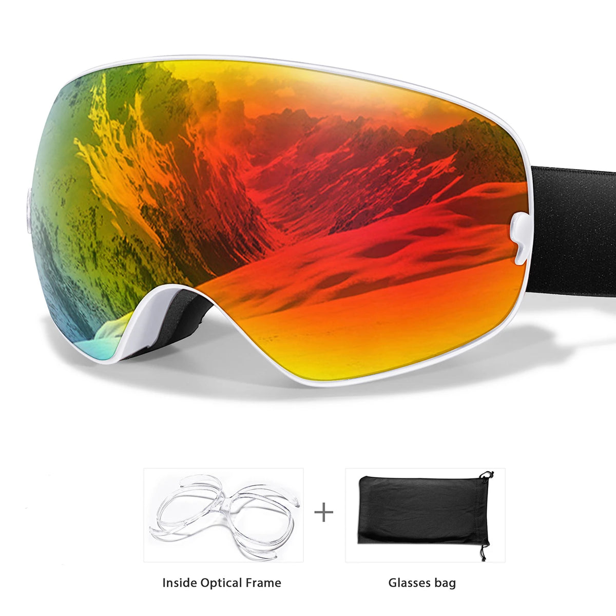 Winter UV400 Anti-Fog Ski Goggles Featuring Durable Polycarbonate Lenses