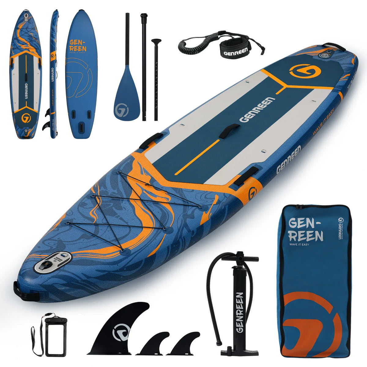 Quashley Durable Inflatable Stand Up Paddle Board For Water Sports