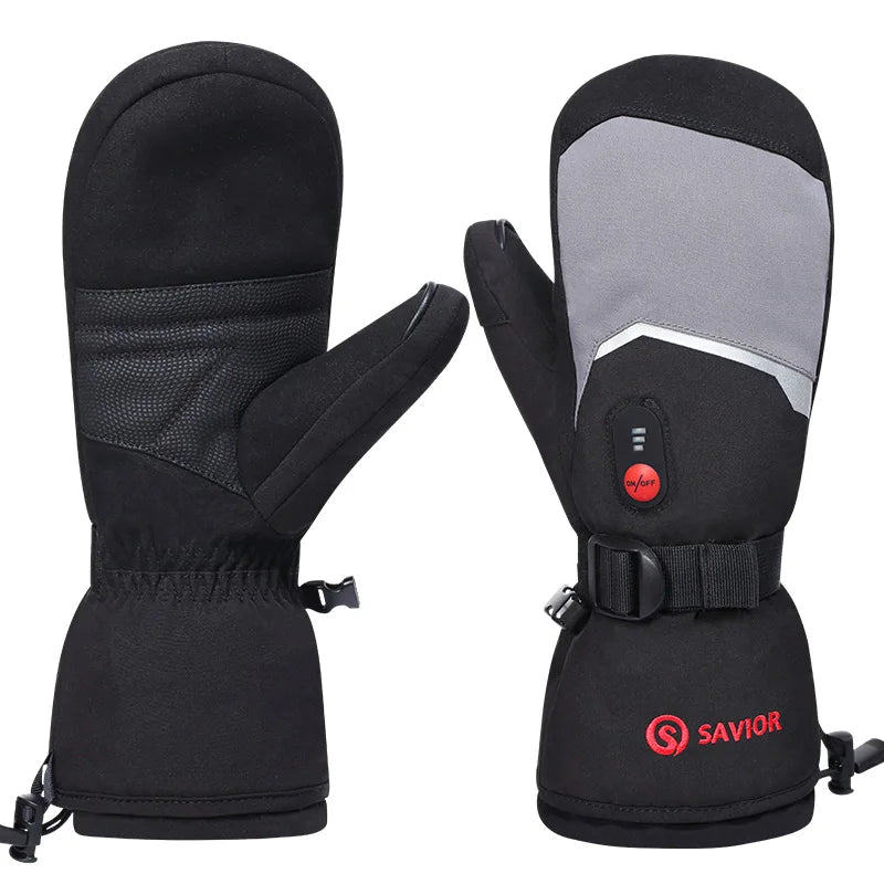 Savior Heat Rechargeable Heated Winter Gloves With Windproof Feature