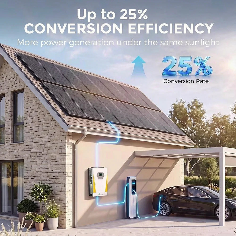 RVPOZWER N-Type Monocrystalline Rigid Solar Panels for Off-Grid Power