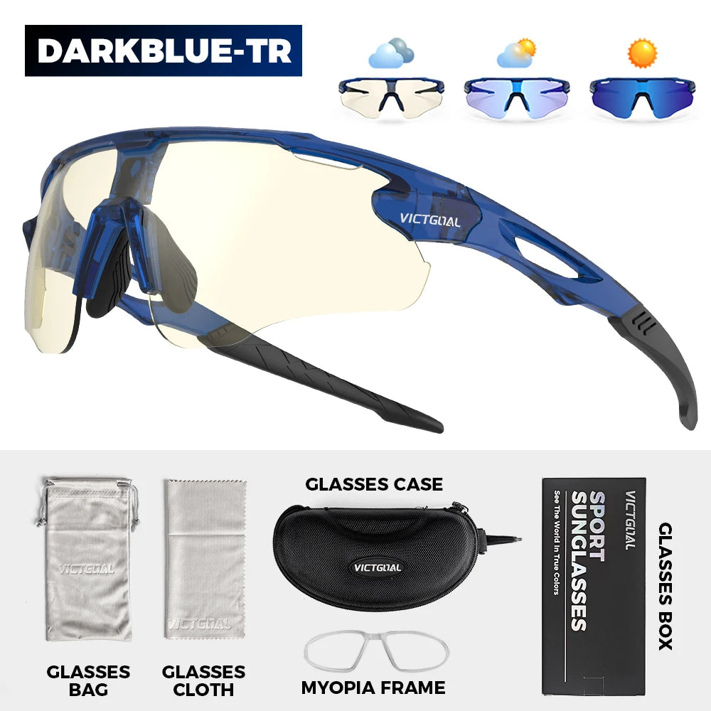 Victgoal Photochromic UV400 Cycling Sunglasses Unisex Sports Eyewear