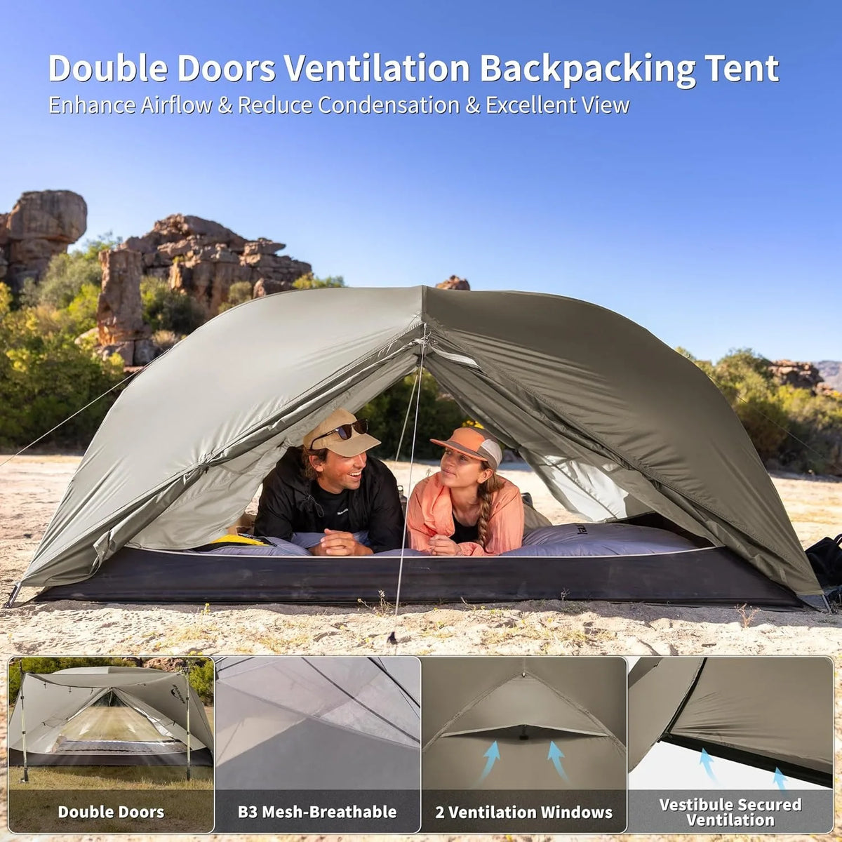 Naturehike Mongar PRO Waterproof Backpacking Camping Tent
