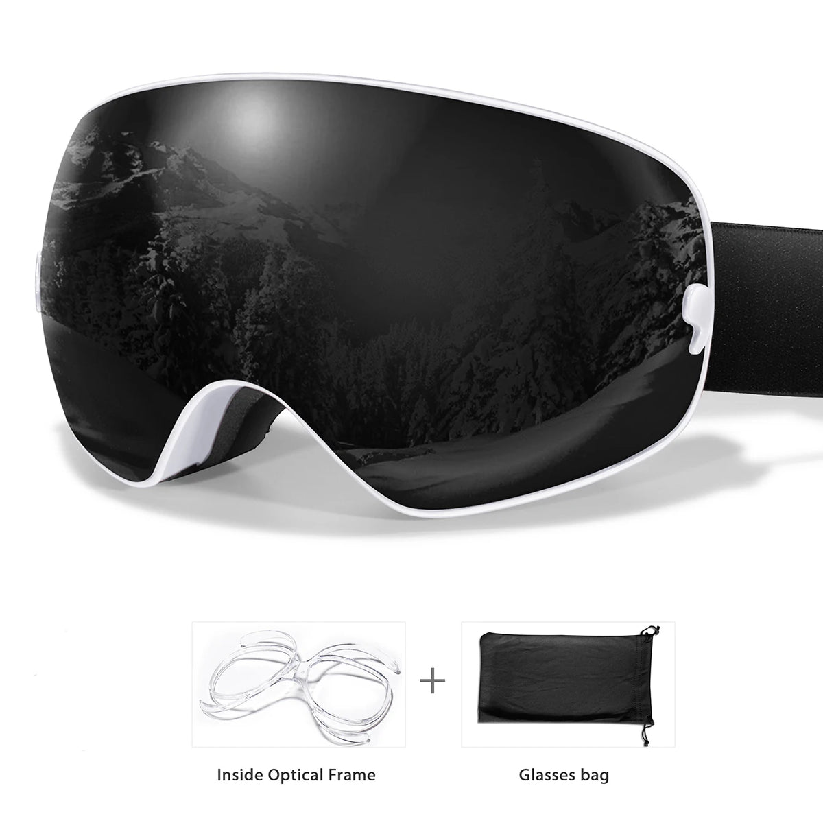 Winter UV400 Anti-Fog Ski Goggles Featuring Durable Polycarbonate Lenses