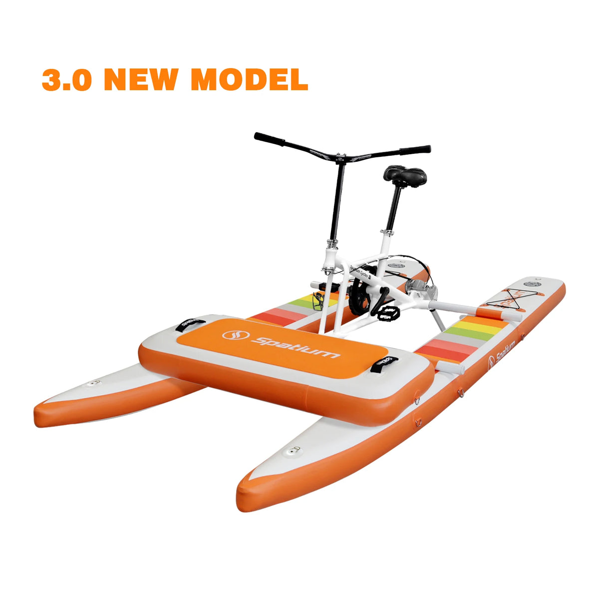 Spatium Adult Inflatable Water Bike With Pontoon And 3-Bladed Propeller