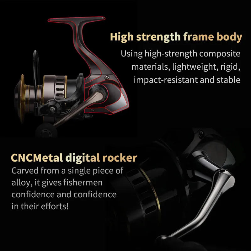 Dual Rotating Fishing Reel With Aluminum Body And Smooth Operation