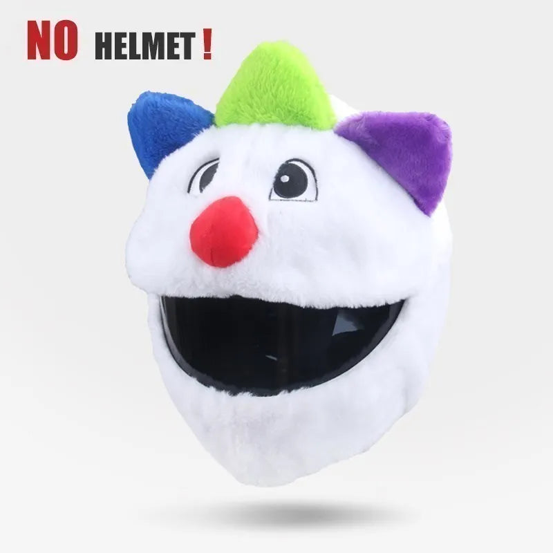 UCHOOSE Cartoon Plush Motorcycle Helmet Cover With Large Flexible Ears