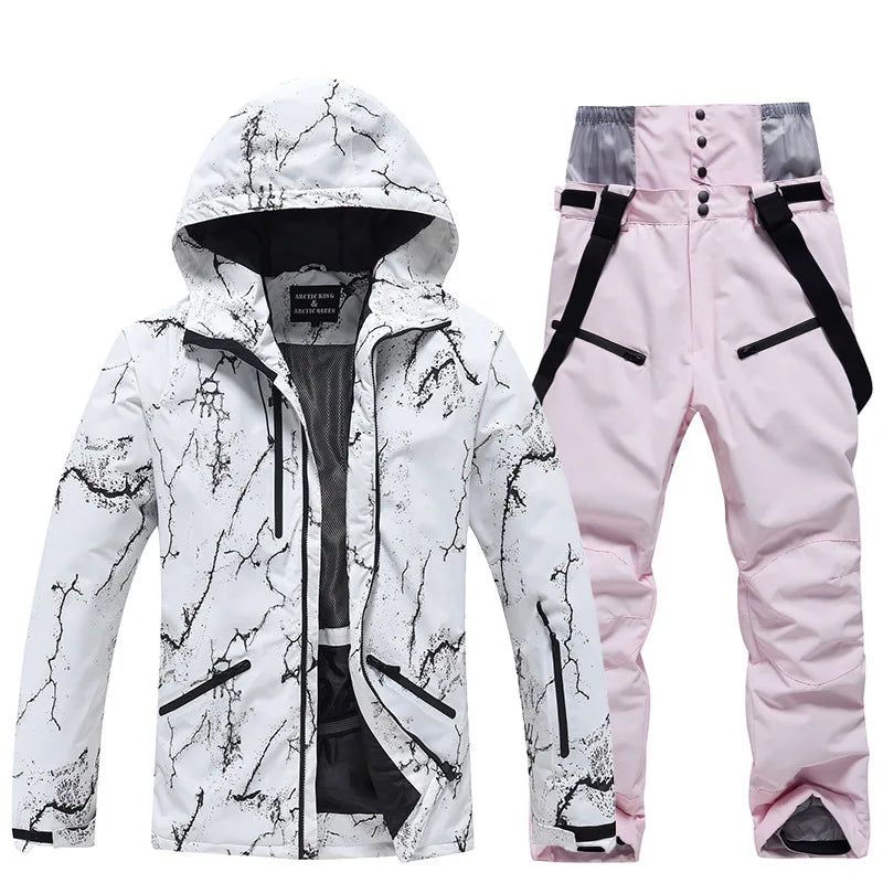Arctic Queen Waterproof Ski Suit Jacket Pants Snowboard Outdoor Set