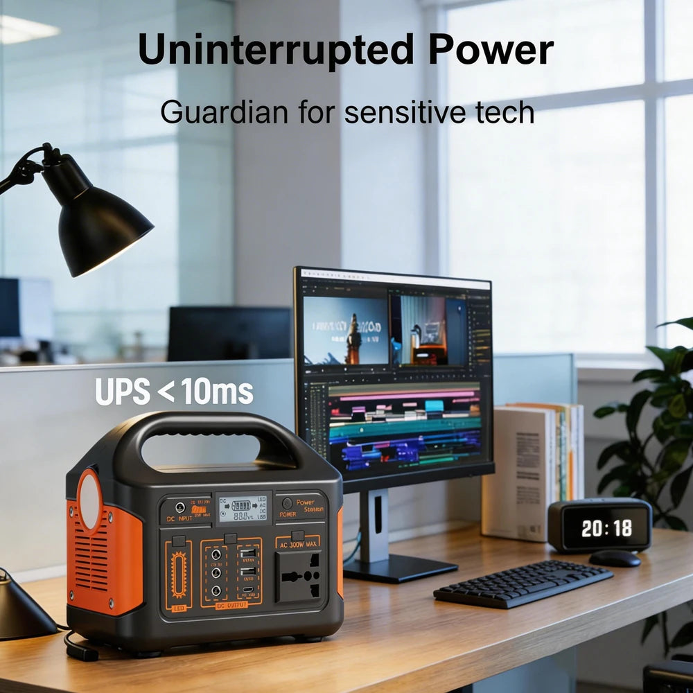 GaiaRay Portable LiFePO4 Power Station for Camping and Emergency Backup