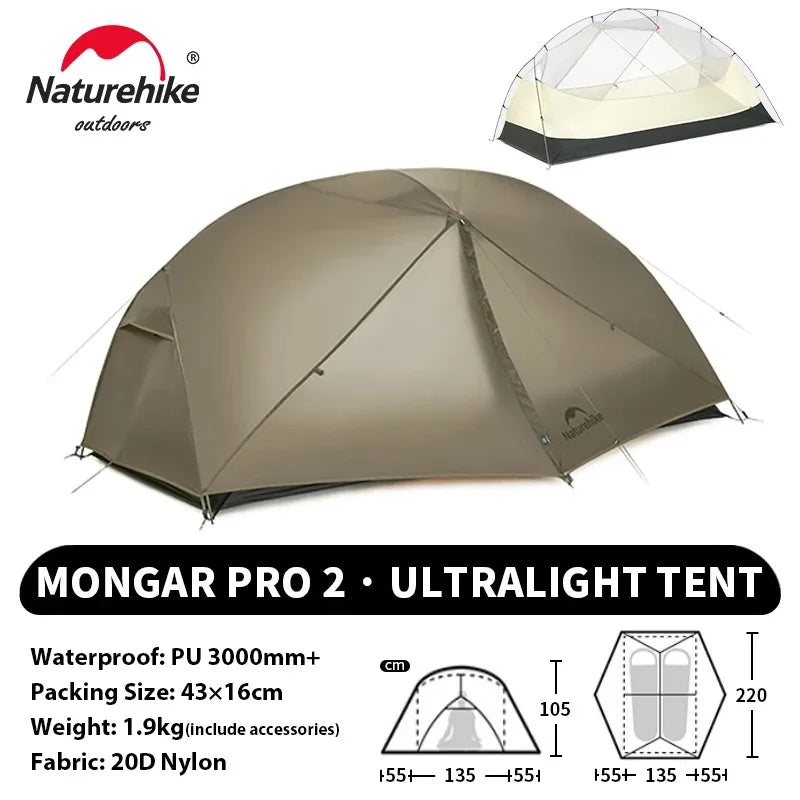 Naturehike Mongar PRO Waterproof Backpacking Camping Tent