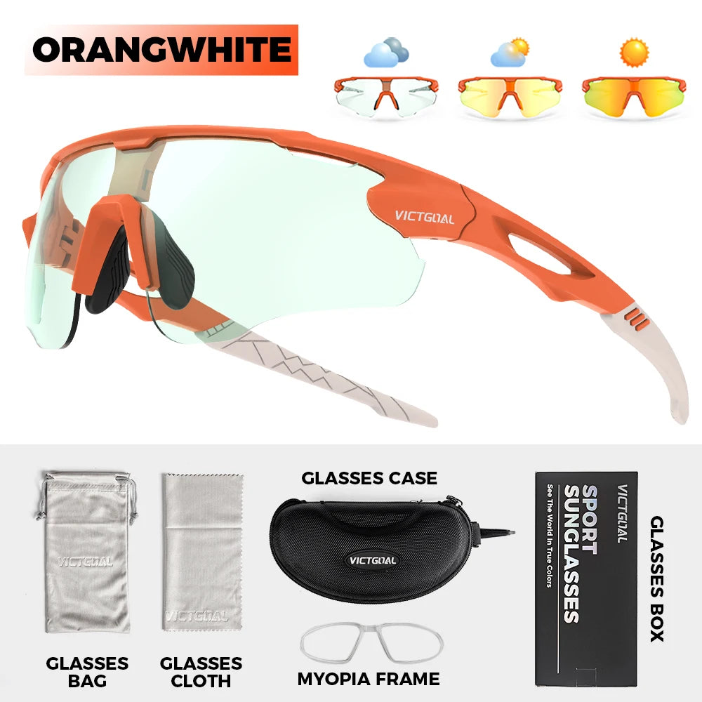 Victgoal Photochromic UV400 Cycling Sunglasses Unisex Sports Eyewear
