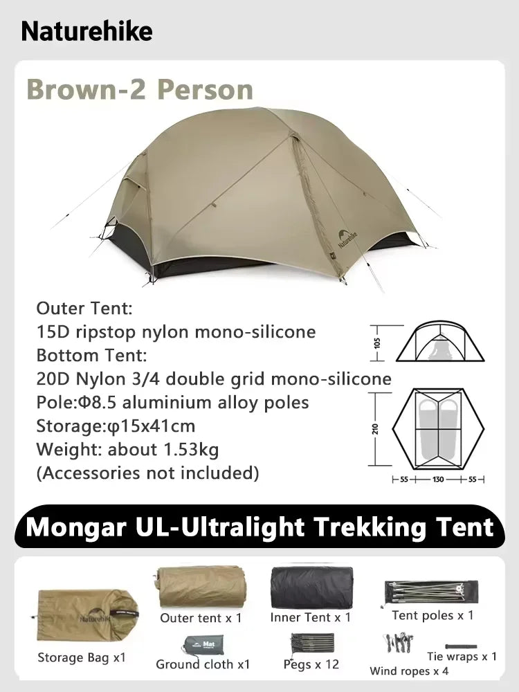Naturehike Mongar UL Ultralight Waterproof Backpacking Tent