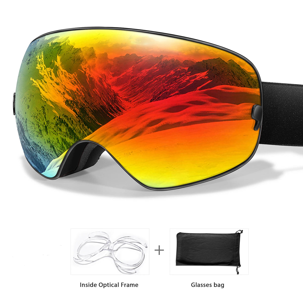 Winter UV400 Anti-Fog Ski Goggles Featuring Durable Polycarbonate Lenses