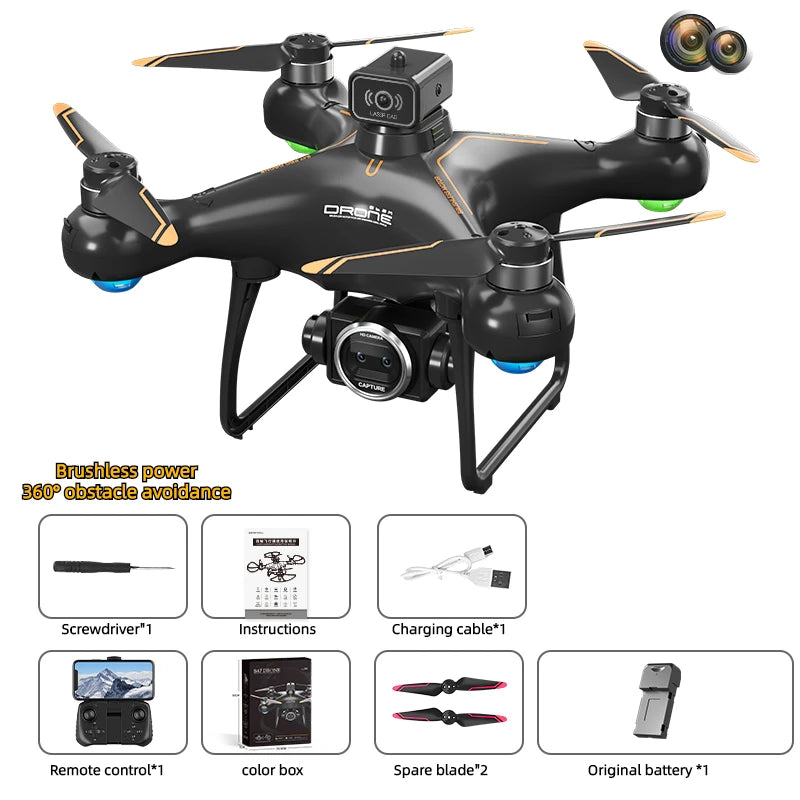 B10 Brushless Quadcopter With 8k Dual Camera Obstacle Avoidance