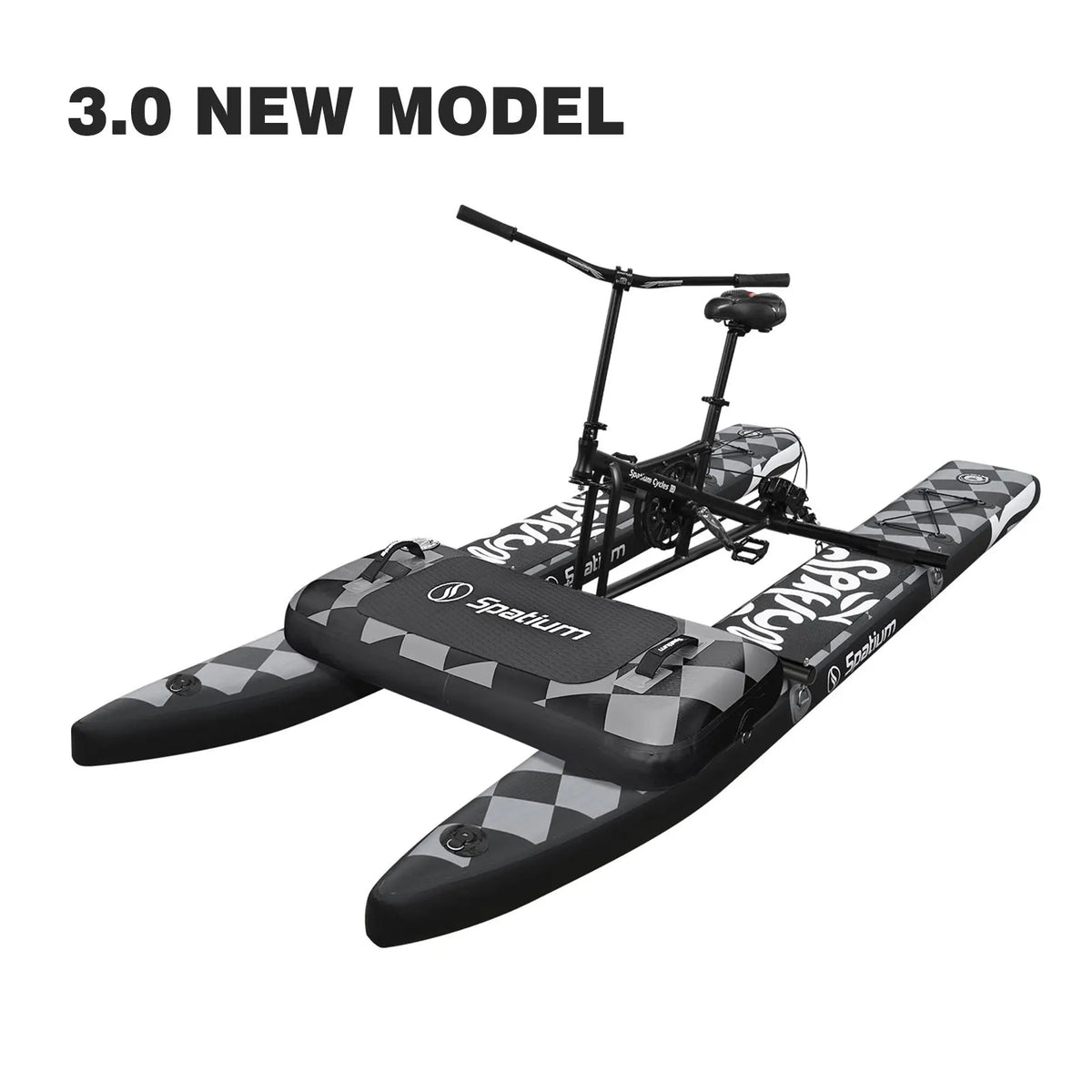 Spatium Adult Inflatable Water Bike With Pontoon And 3-Bladed Propeller