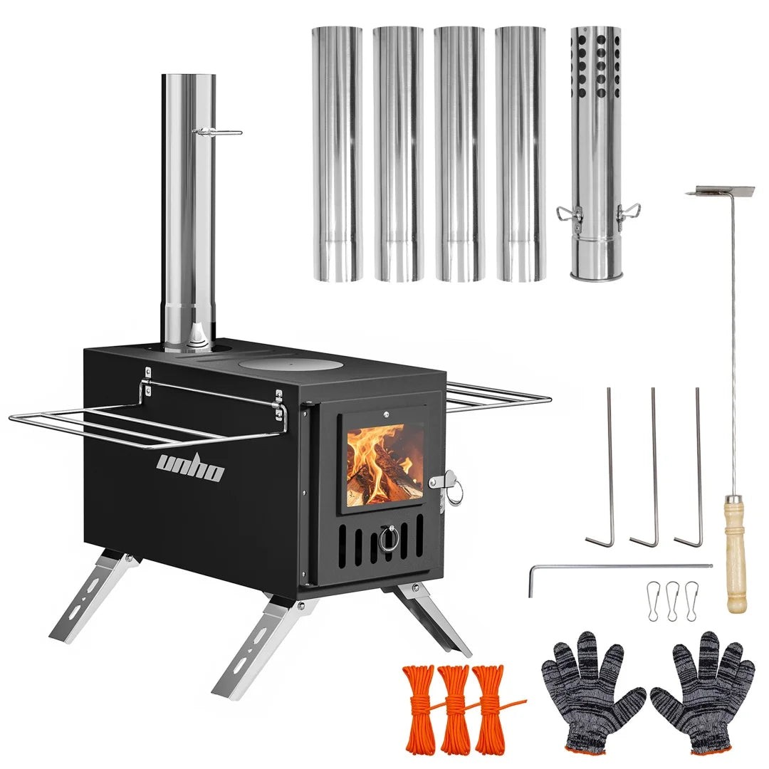 Portable Wood Burning Tent Stove for Camping Heating and Cooking