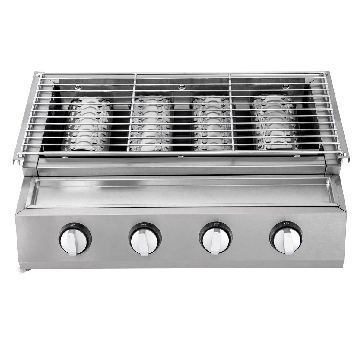 4 Burner Portable Stainless Steel Smokeless Gas Grill For Camping