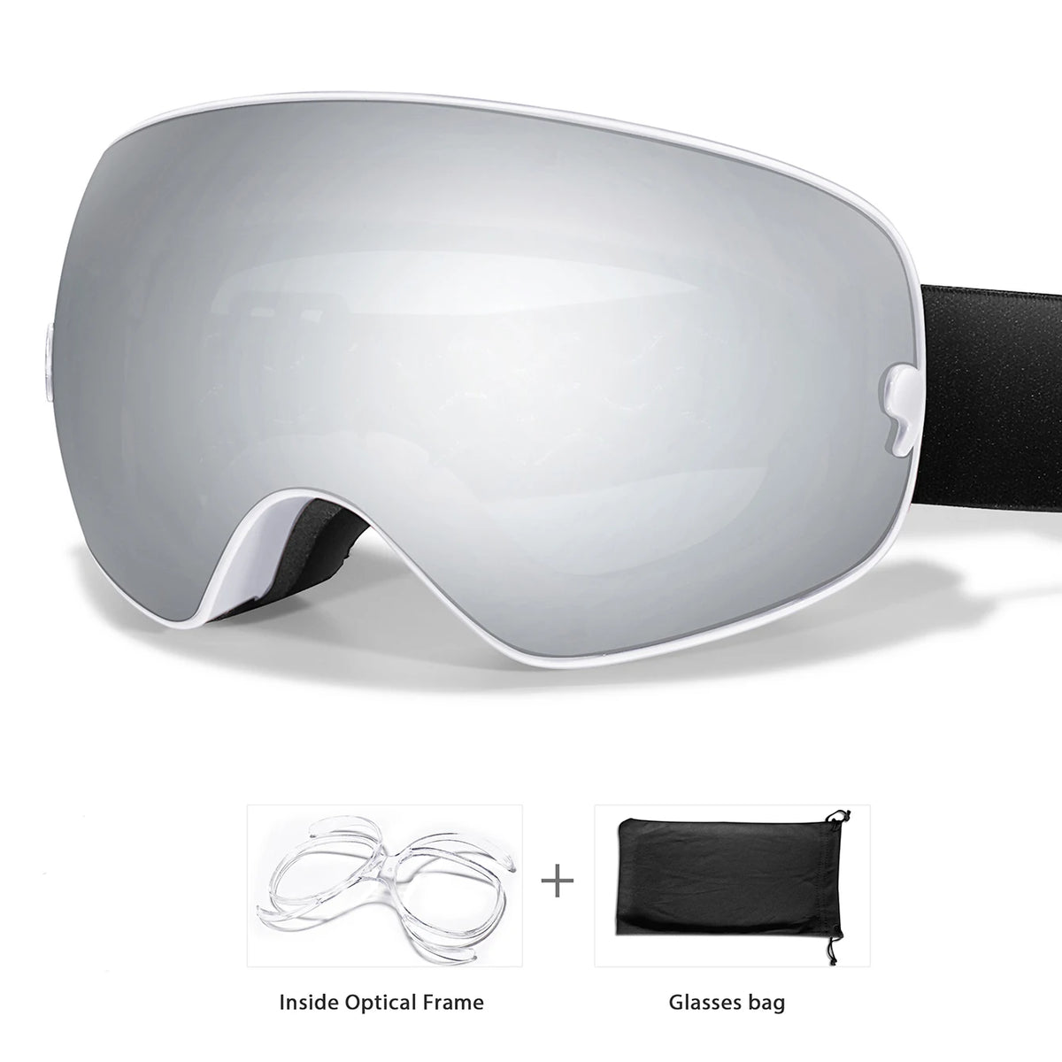Winter UV400 Anti-Fog Ski Goggles Featuring Durable Polycarbonate Lenses