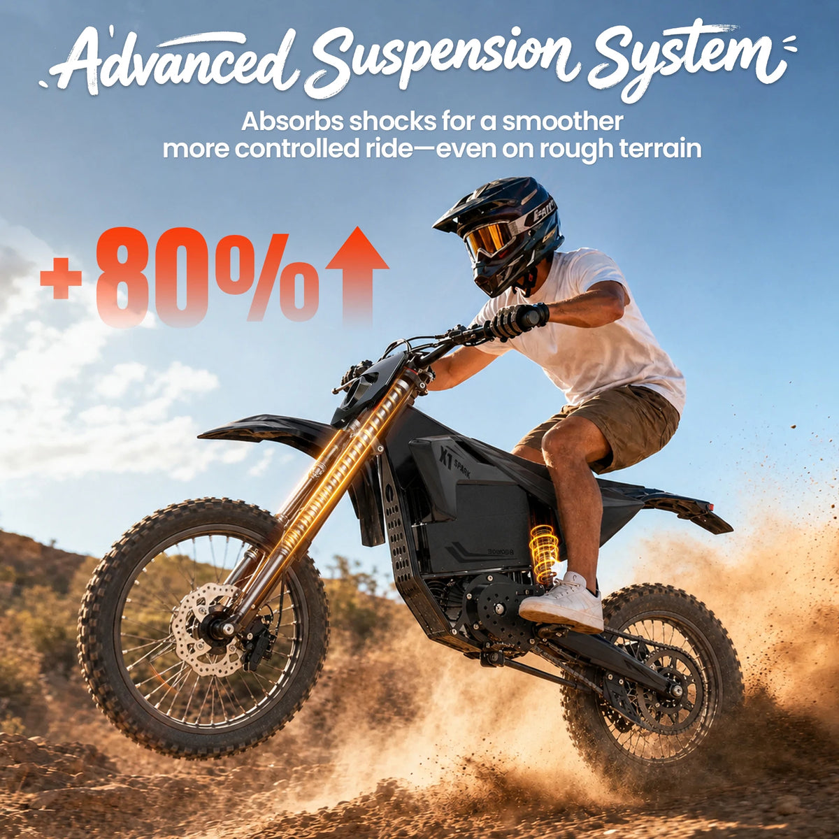 Qronge X1 Spark L Electric Dirt Bike With Full Suspension