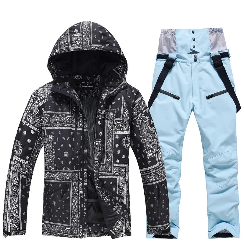 Arctic Queen Waterproof Ski Suit Jacket Pants Snowboard Outdoor Set