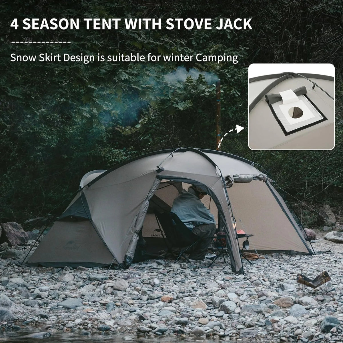 Naturehike Massif Hot Tent With Stove Jack Waterproof Windproof