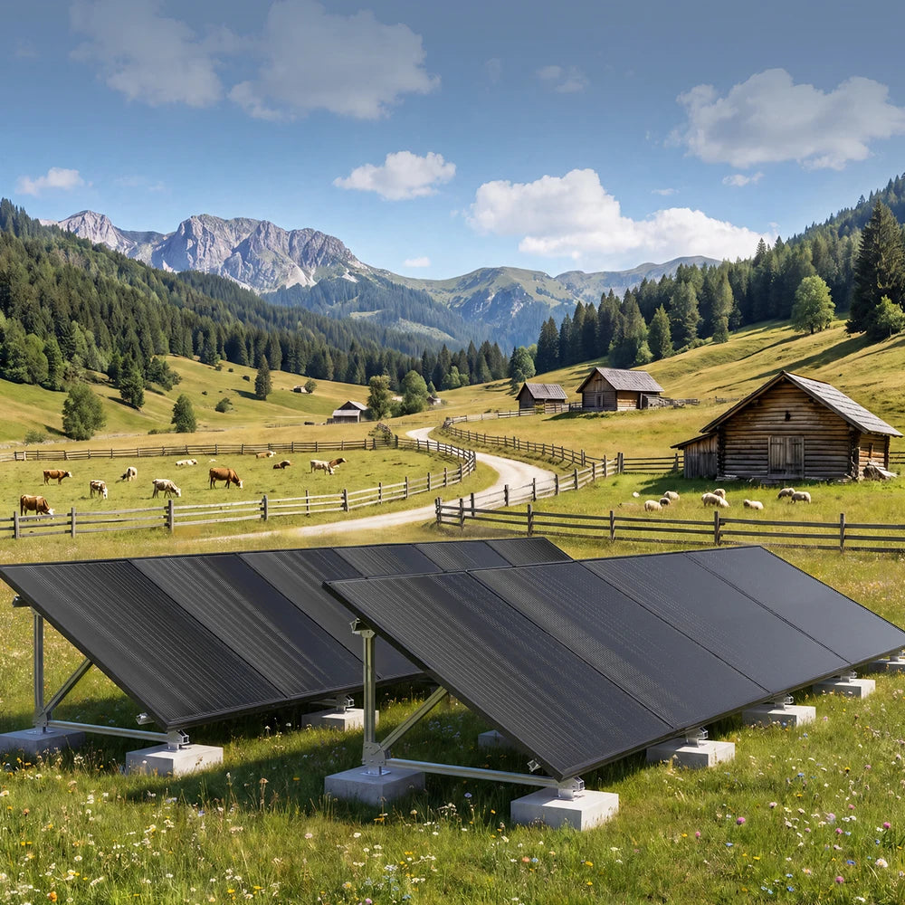 RVPOZWER N-Type Monocrystalline Rigid Solar Panels for Off Grid Power