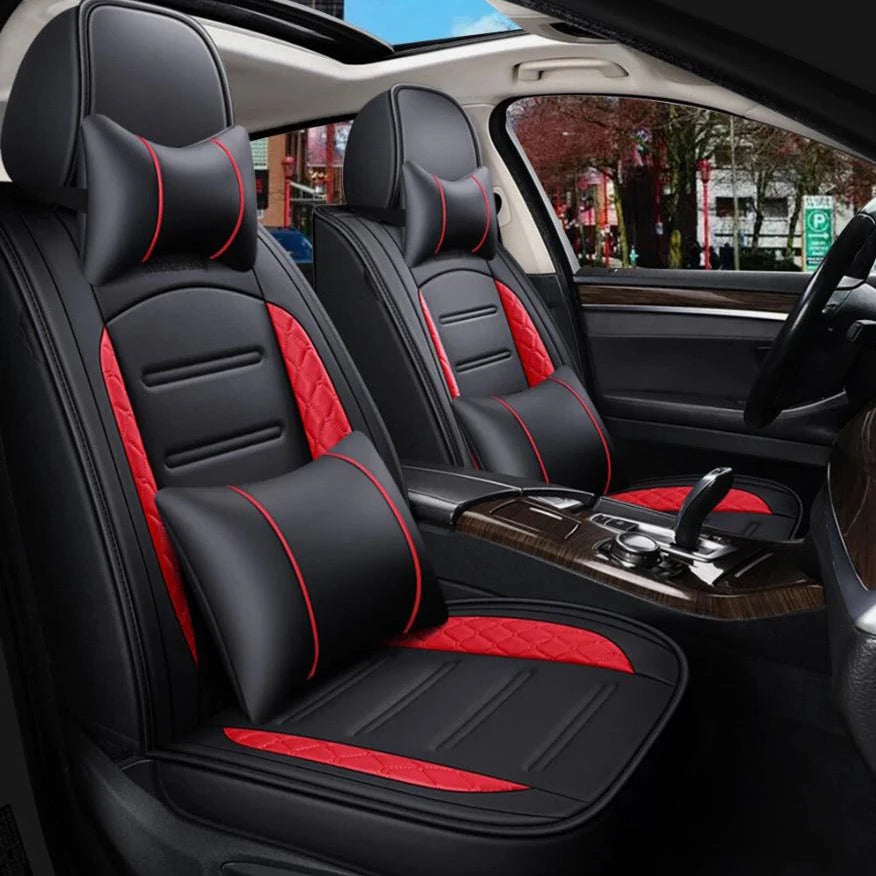 Full Set Artificial Leather Car Seat Covers With Pillows Honda