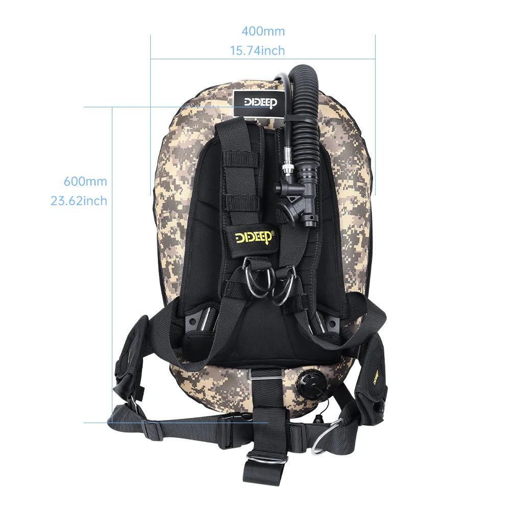 DIDEEP Donut Design Scuba Diving BCD Vest With Nylon Harness